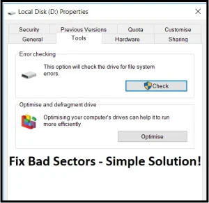 fix bad sectors windows 10