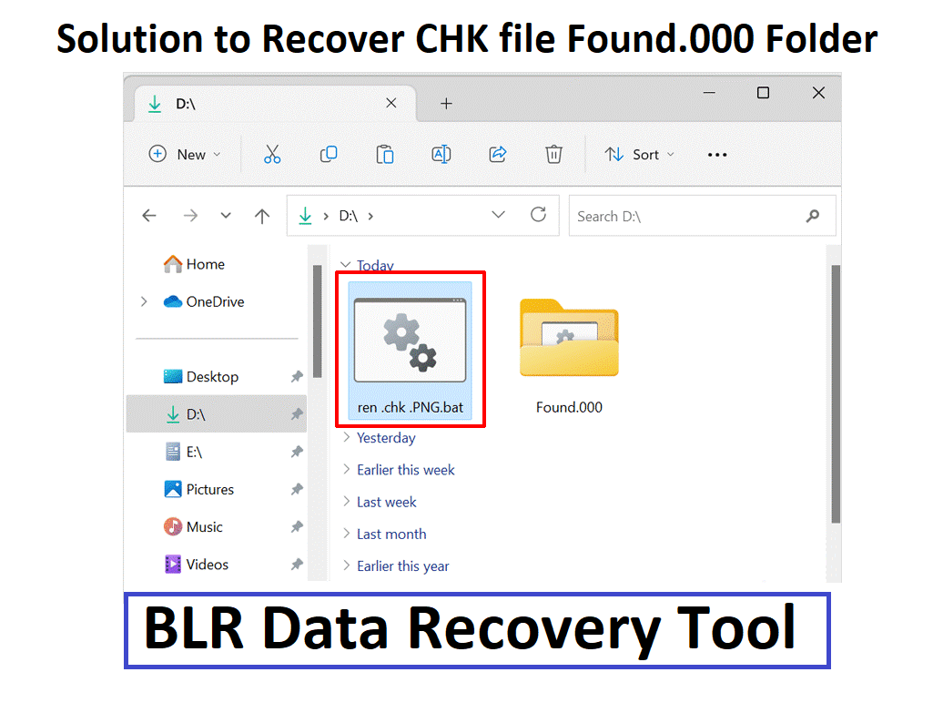 Solution to Recover CHK Files Found 000 Folder in USB [SOLVED]