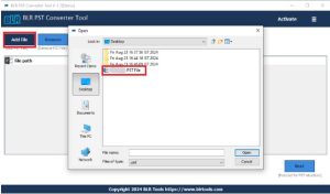 add pst file to migrate outlook to thunderbird