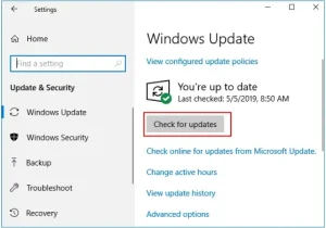 Upgrade Windows Using Windows Update to Fix Error Code 0x80004005